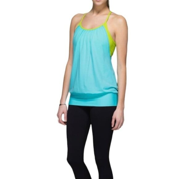 Lululemon No Limits TankAngel Blue / Antidote size 6 - Picture 3 of 10